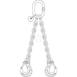 LINGA CORRENTE 2 RAMAIS 7,5T 2M IDMAT - Image 2