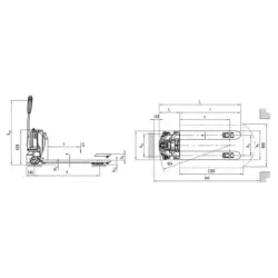 PORTA-PALETES ELÉTRICO ELEQTRA 1200KG 540 X 1150 AYERBE - Image 2