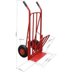 CARRINHO ARMAZÉM 250KG RODAS PNEUMÁTICAS DRAKKAR - Image 2