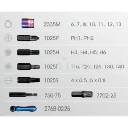 JOGO DE CHAVES CAIXA 23PCS 1/4" KING TONY - Image 3