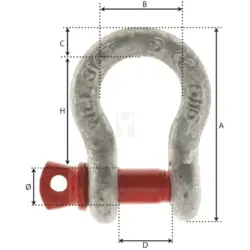 MANILHA DE ARCO Ø19MM 3,25T GRADE 80 IDMAT - Image 2