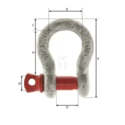 MANILHA DE ARCO Ø22MM 4,75T GRADE 80 IDMAT - Image 2