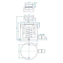 CILINDRO SIMPLES EFEITO 100MM 16,6T GCH - Image 2