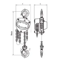 DIFERENCIAL DE CORRENTE MANUAL INOX 2 T JAGUAR - Image 2