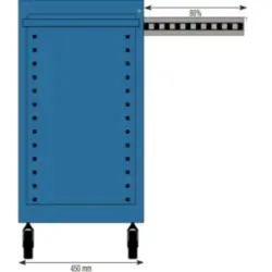 CARRO FERRAMENTAS VAZIO 7 GAVETAS AZUL/CINZA - Image 2