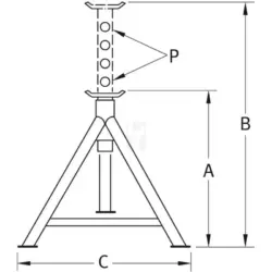 CAVALETE PARAFUSO 12T 320/500MM COMPAC - Image 3