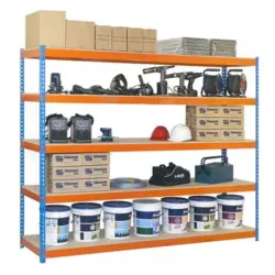 ESTANTE METÁLICA CHIPBOARD 2000X1500X600 AZUL/LARANJA - Image 3