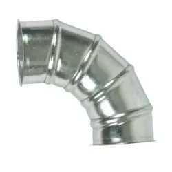 CURVA 90° GALVANIZADA FLANGEADA EM AMBOS OS LADOS Ø 100MM HOLZSTAR