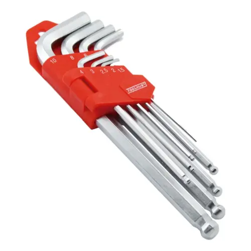 JOGO DE CHAVES ALLEN DE BOLA 9 PÇS TOOLHUB JOGO DE CHAVES ALLEN DE BOLA 9 PÇS TOOLHUB