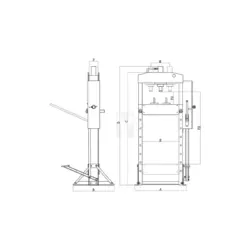 PRENSA HIDRAULICA 30TON DUPLA VELOCIDADE E PEDAL KROFTOOLS