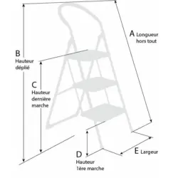 ESCADOTE 2 DEGRAUS AÇO 150KG STILKER - Image 2