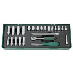 JOGO DE CHAVES DE CAIXA COM 24 PEÇAS DE 1/4” JONNESWAY